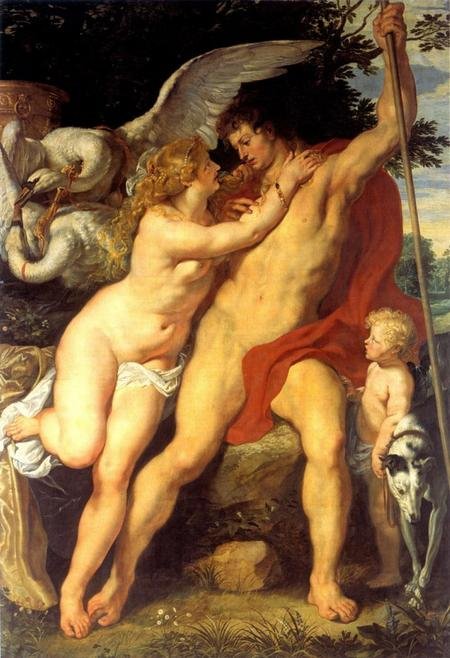 Venus ja Adonis tekijältä Peter Paul Rubens