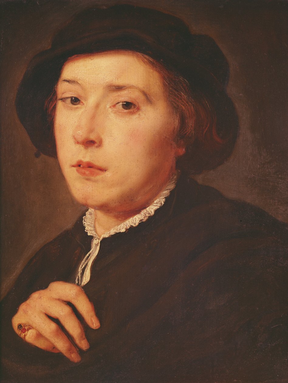 Nuori mies mustahattu, 1615-18 tekijältä Peter Paul Rubens