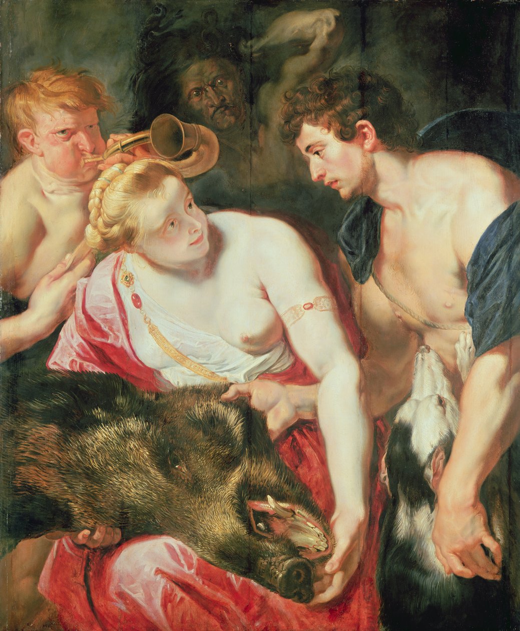 Meleager ja Atalanta (öljy tammilevylle) tekijältä Peter Paul studio of Rubens