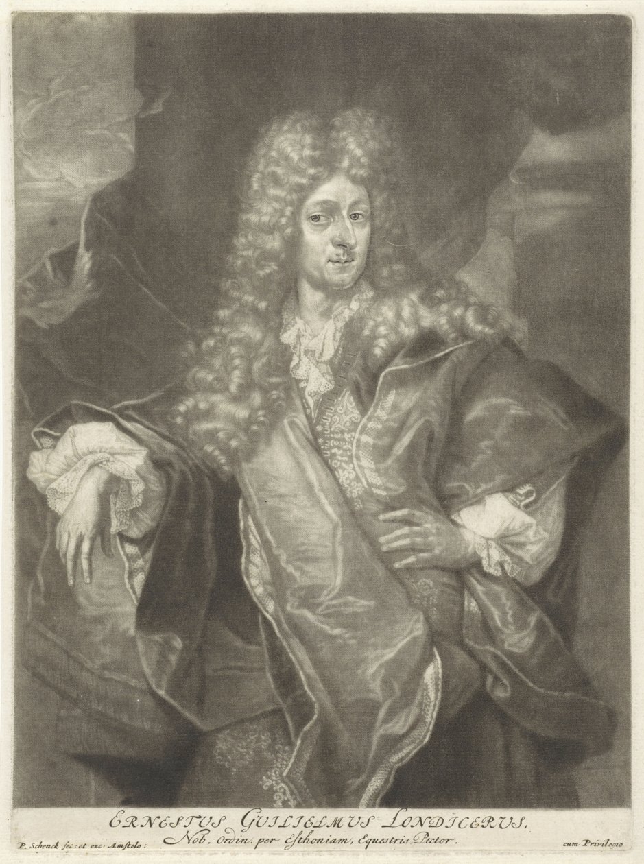 Ernst Wilhelm Londicerin muotokuva by Pieter Schenk (I), 1670 - 1713 tekijältä Peter Schenk the Elder