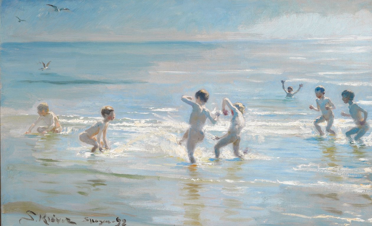 En Flok Drenge ude i det solglitrende Vand tekijältä Peder Severin Krøyer