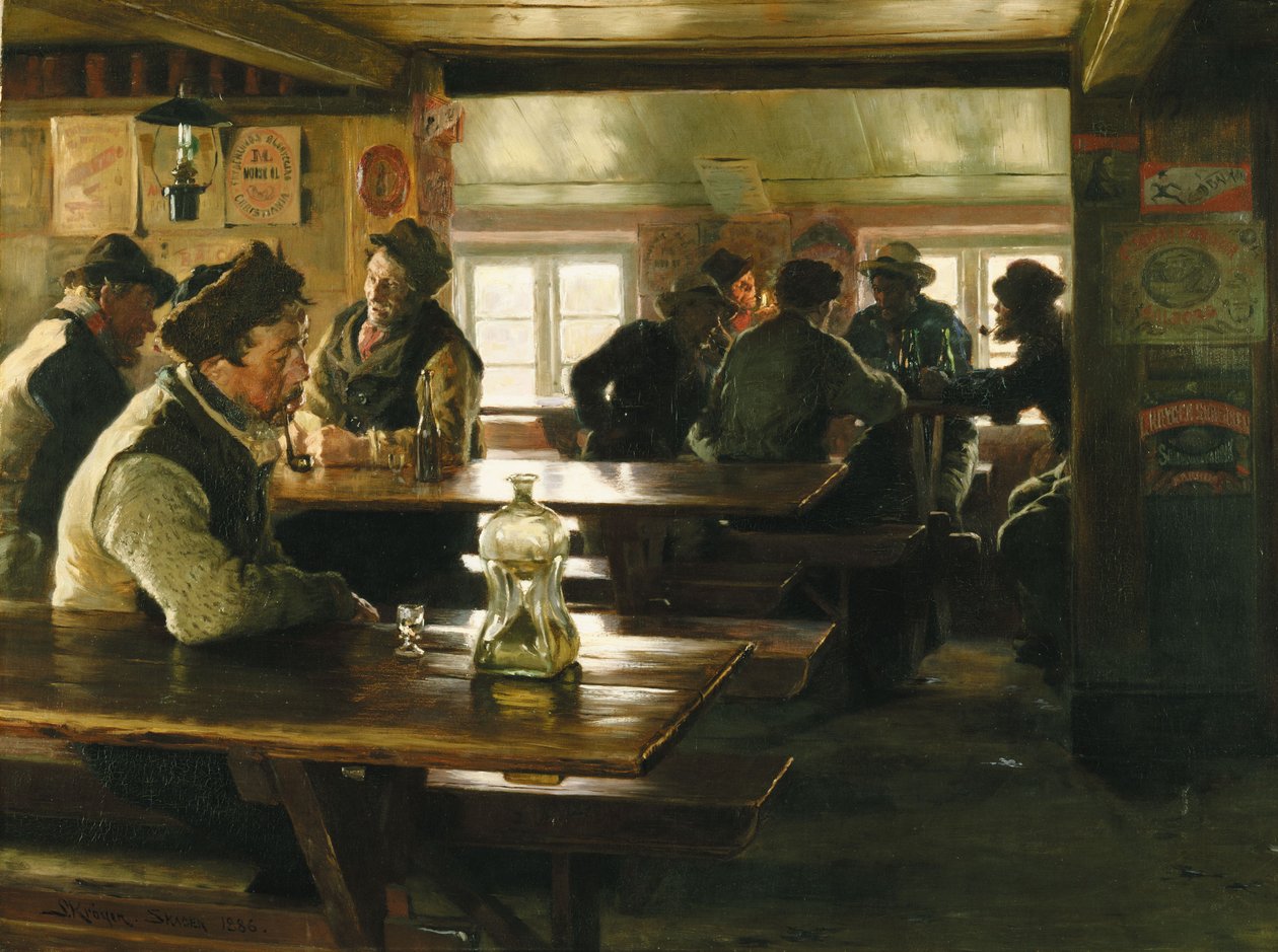 Kauppias Winthersin tavernassa Skagenissa tekijältä Peder Severin Krøyer