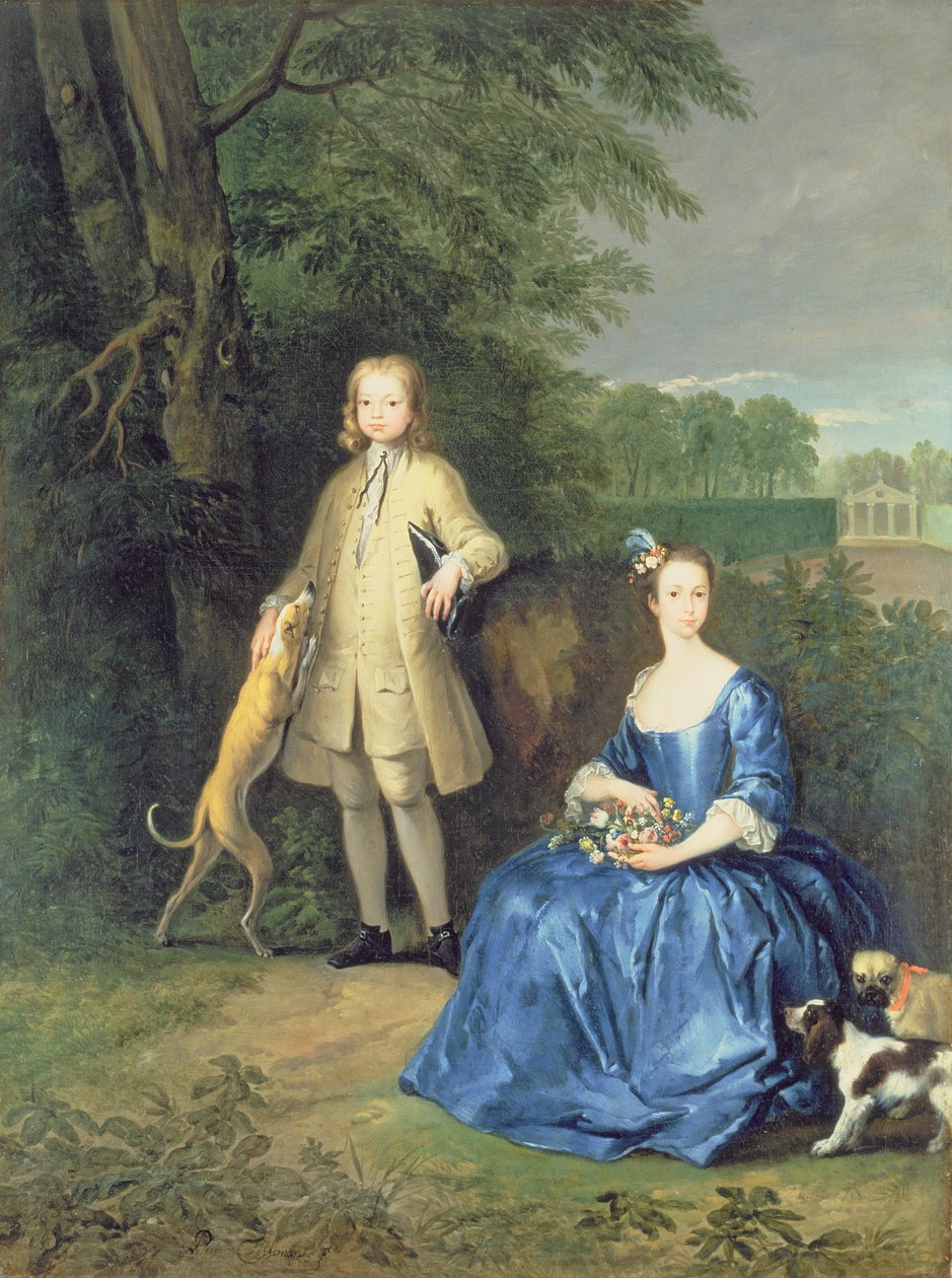 Mestari Edwardin ja neiti Mary Macron muotokuva, 1733 tekijältä Peter Tillemans