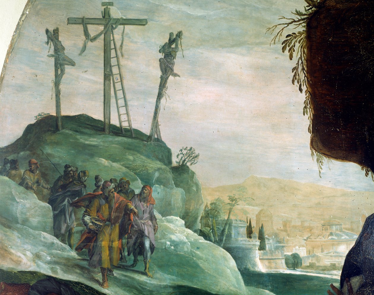 Golgata, yksityiskohta Peter Candidin (1548-1628) Deposition from Crossista, öljy kankaalle, 294x177 cm tekijältä Peter (1548 1628) Candid
