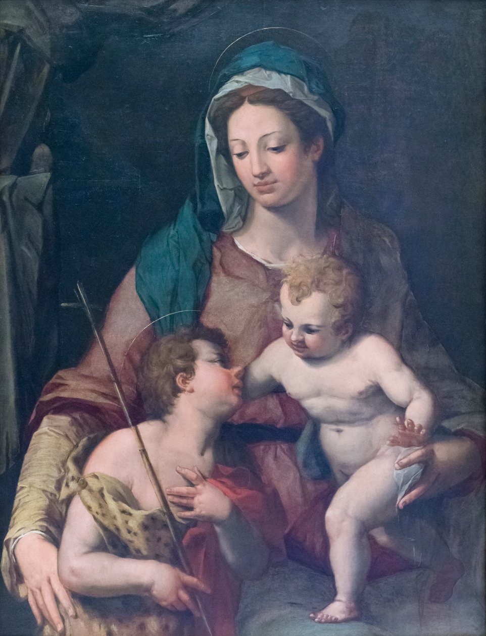Madonna ja lapsi nuoren St Johnin kanssa, ennen vuotta 1585, Pieter de Witte (öljy paneelissa) tekijältä Peter (1548 1628) Candid