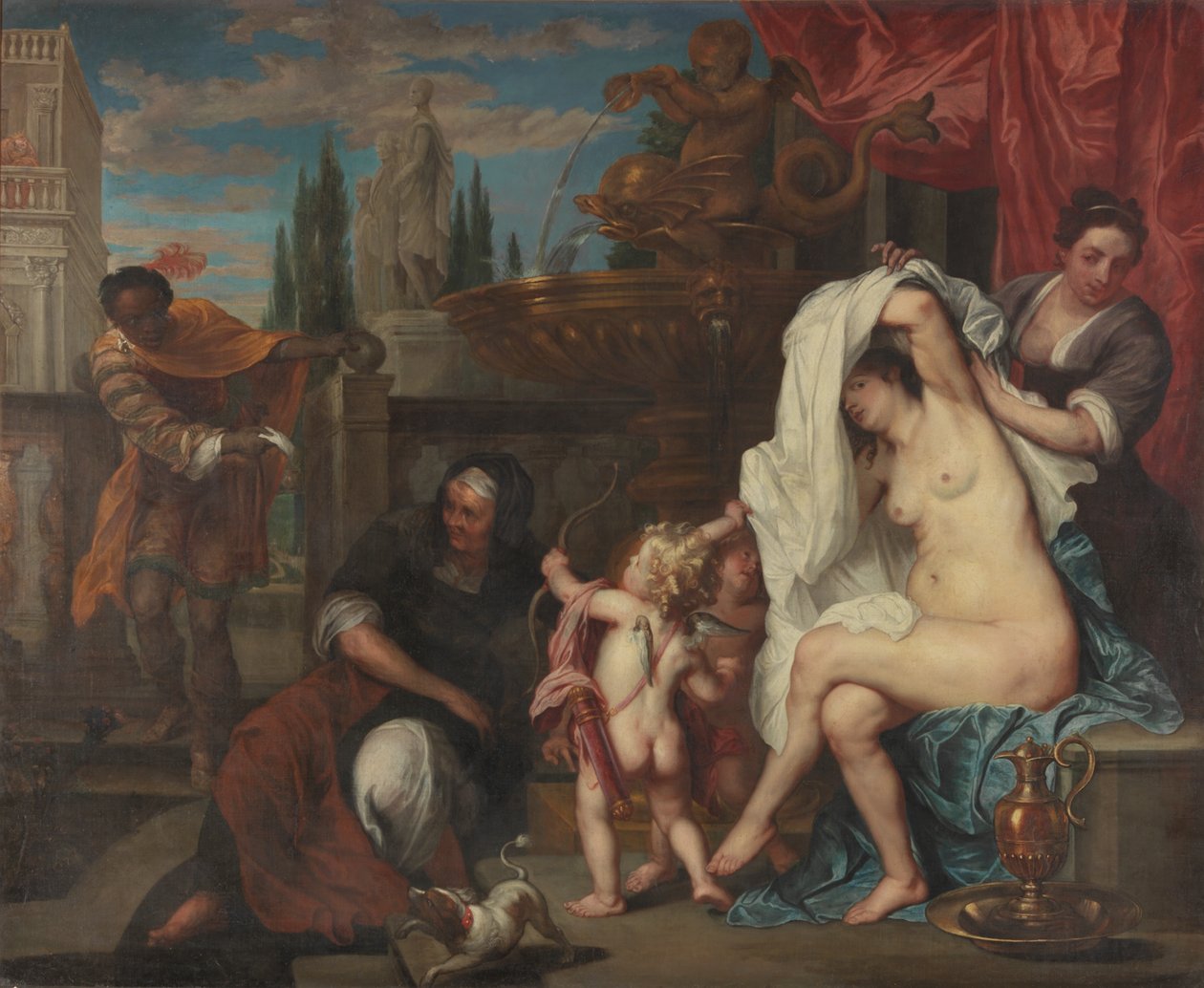 Bathsheba (öljy kankaalle) tekijältä Peter (1624 1677) Thys