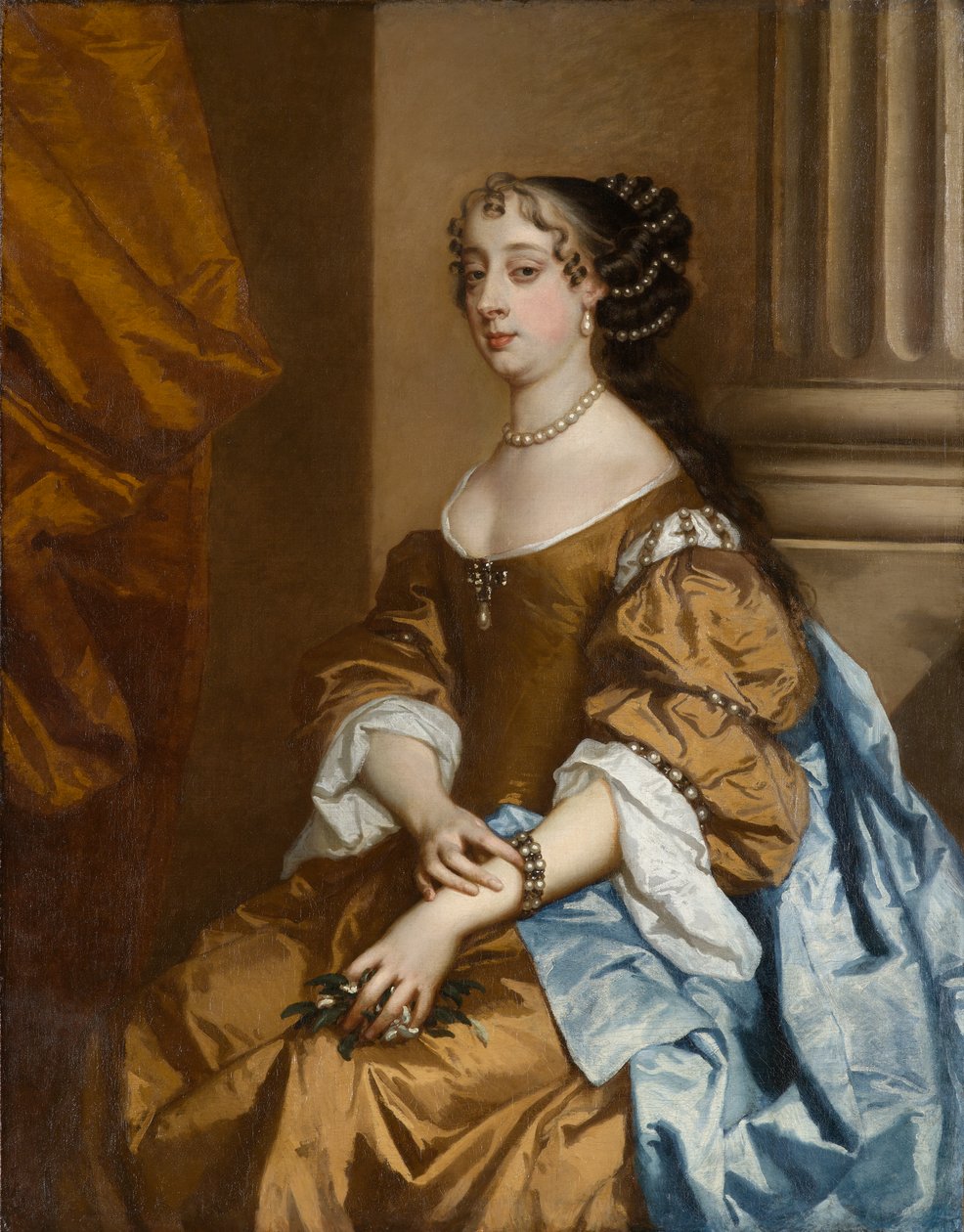 Barbara Villiers, myöhemmin Clevelandin herttuatar (1640-1709), noin 1662-1665 (öljy kankaalle) tekijältä Peter (and studio) Lely
