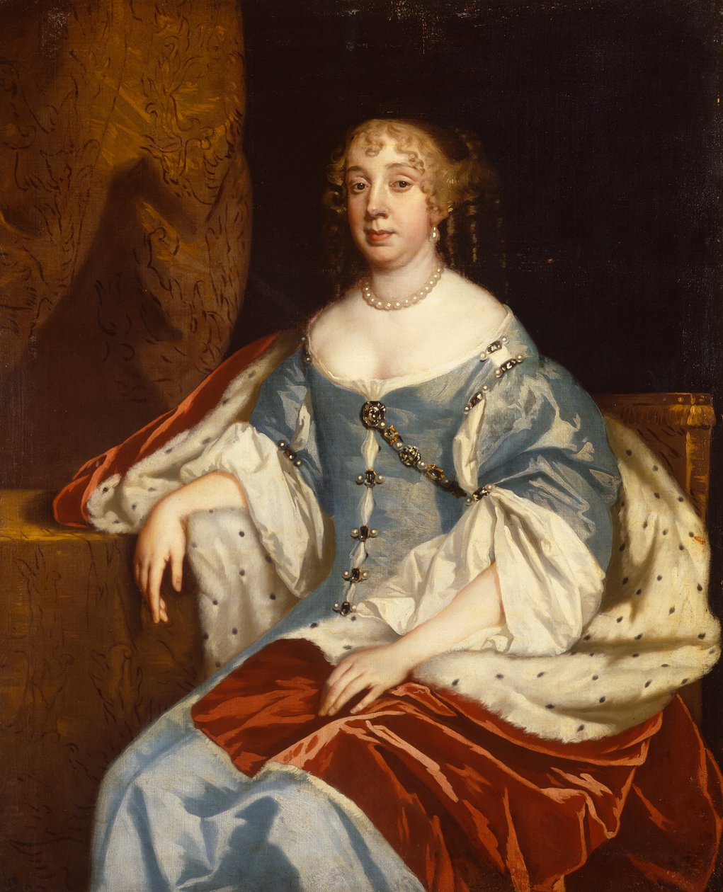 Anne Lady Riversin muotokuva (öljy kankaalle) tekijältä Peter (studio of) Lely
