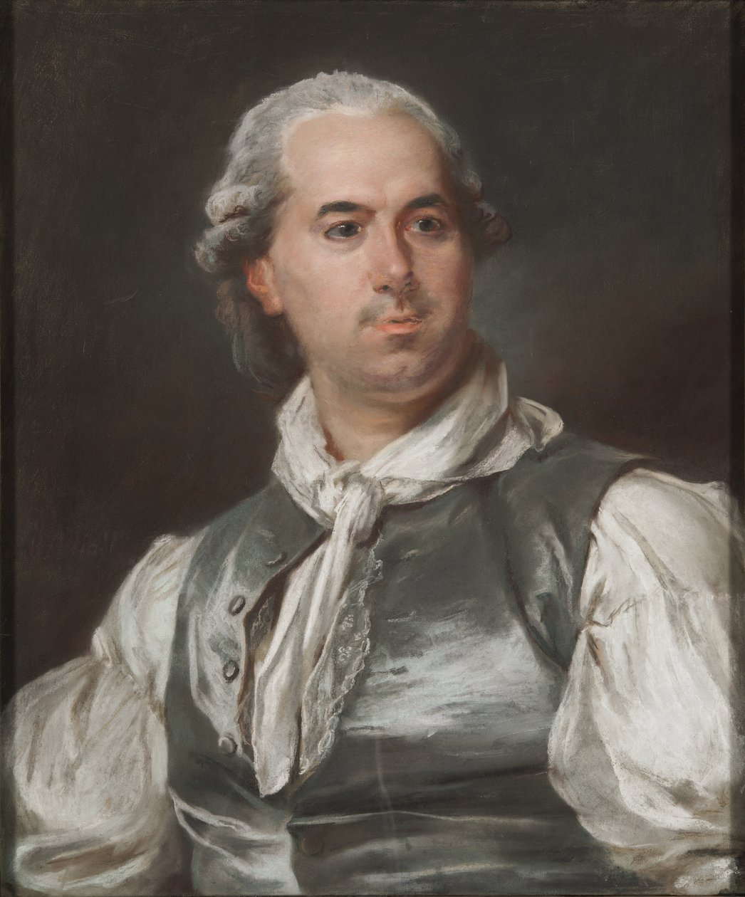 Hubert Robertin (1733-1808) muotokuva, kirjoittanut Hall, Peter Adolf (Pierre Adolphe) (1739-1793). Guassi paperille. Mitat: 63,5x52,5 cm. Tukholman kansallismuseo tekijältä Peter Adolf Hall