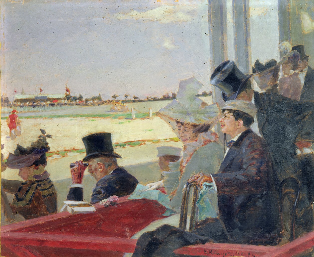 Hevosurheilu, 1902 (öljy puulle) tekijältä Peter Alexandrovich Nilus