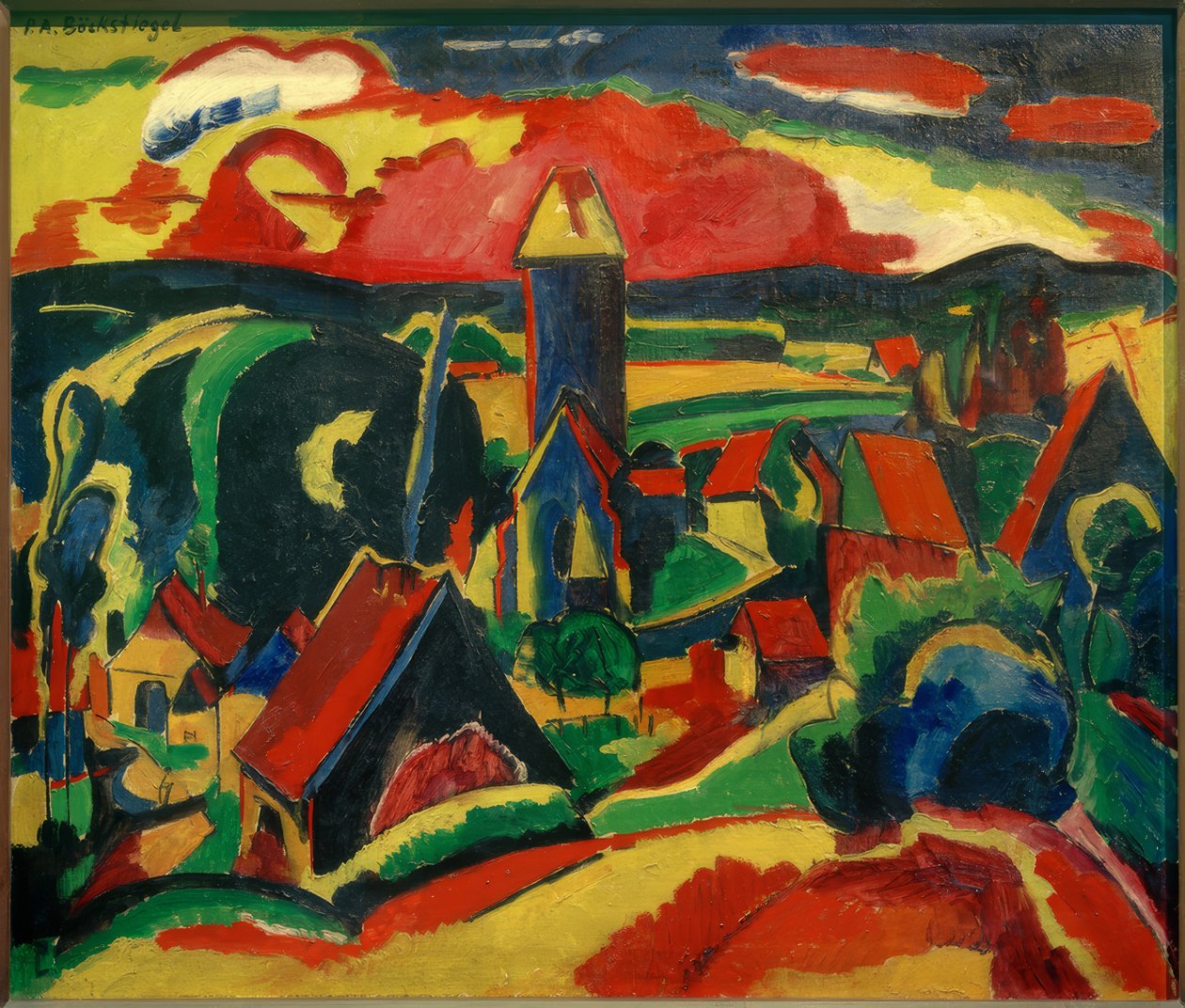 Dornberg (Blick vom Mühlenberg auf Kirchdornberg) tekijältä Peter August Böckstiegel