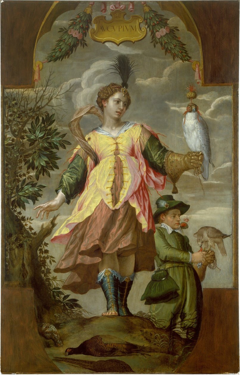 Aucupium - Allegoria lintujen metsästyksestä tekijältä Peter Candid