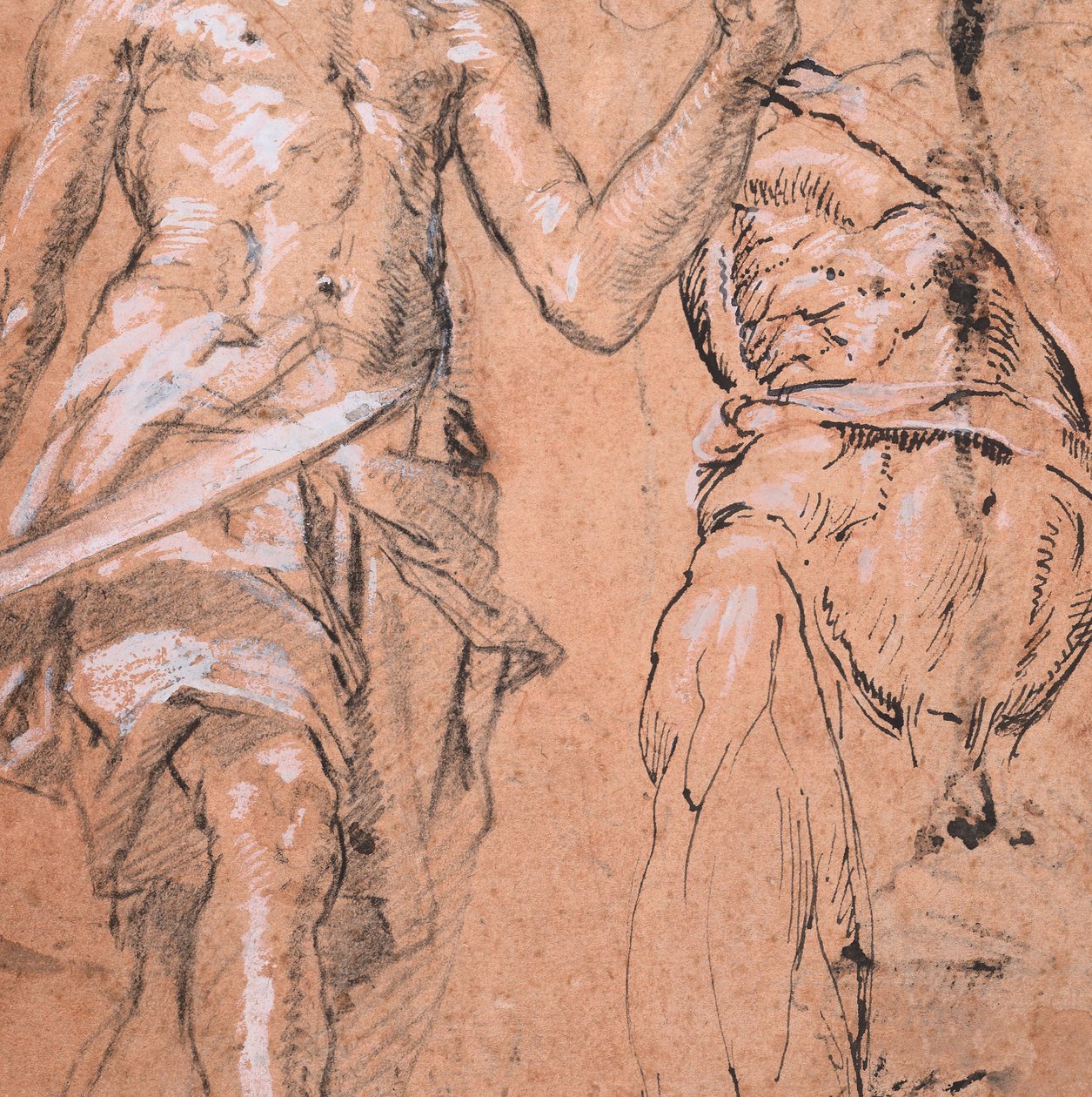 Kaksi tutkimusta seisovasta miekasta Aleksanteri Suuri, päinvastoin: Studies..., ca. 1601. tekijältä Peter Candid