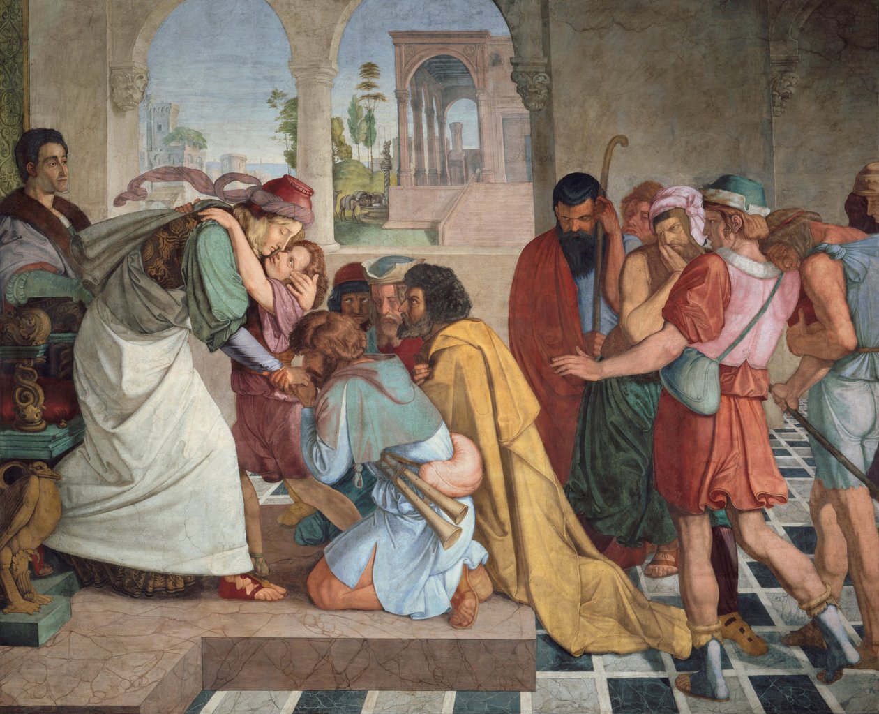 Joseph paljastaa itsensä veljilleen, 1817 tekijältä Peter Cornelius von