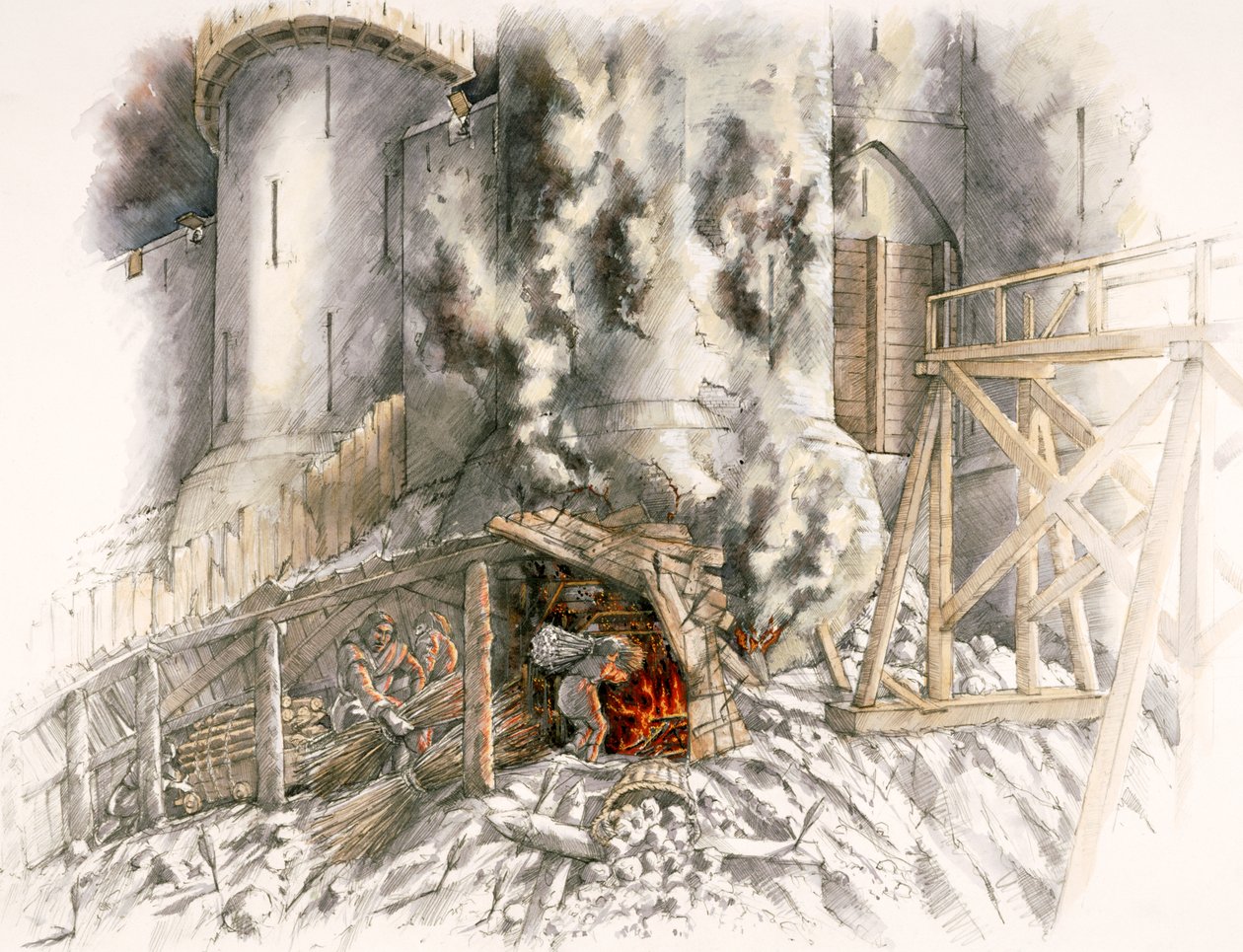 Doverin linnan piiritys, 1216, 1990-2010 tekijältä Peter Dunn