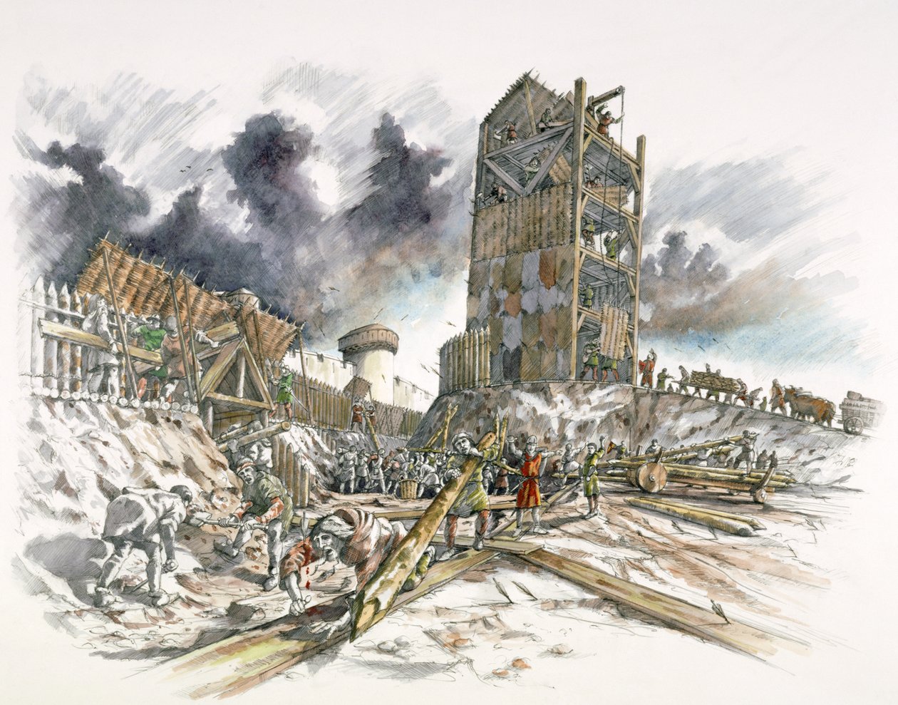 Doverin linnan piiritys, 1216, 1990-2010 tekijältä Peter Dunn