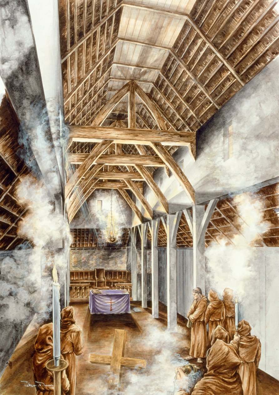 Lindisfarne Priory, c652AD, c1990-2010 tekijältä Peter Dunn
