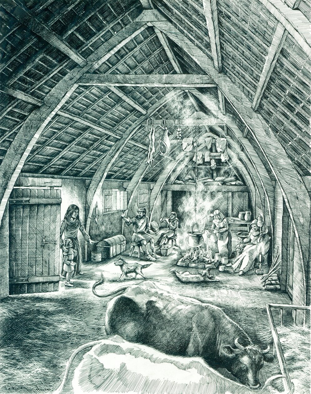 Keskiaikainen talonpoikatalo, 1200-1400-luku, 1980-2010 tekijältä Peter Dunn