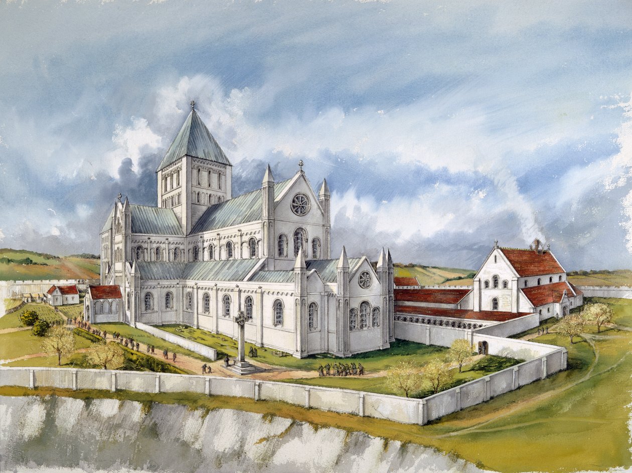 Vanha Sarumin katedraali, c1150, 1990-2010 tekijältä Peter Dunn