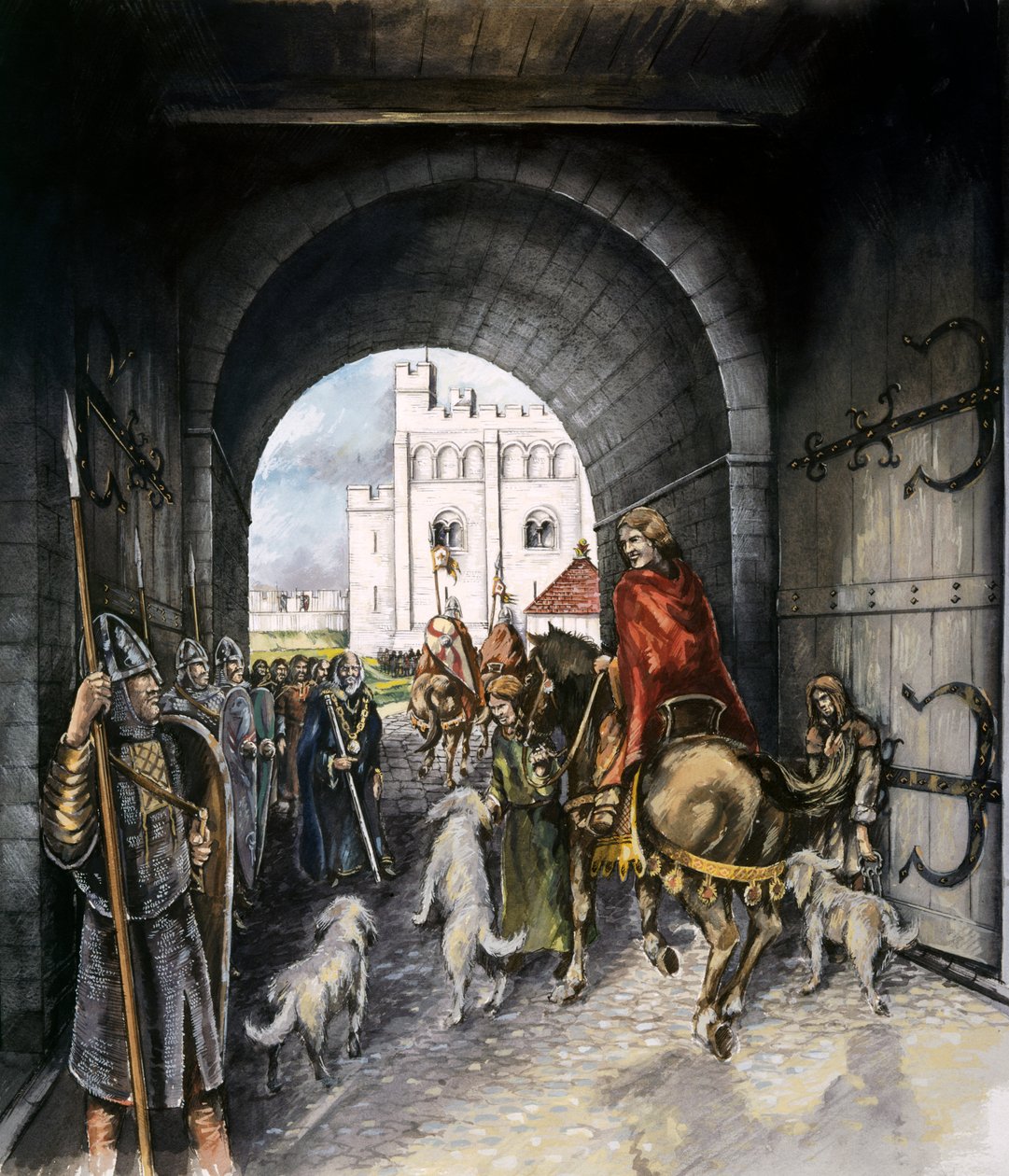 Vanhan Sarumin porttirakennuksen sisäänkäynti, 1140, c1990-2010 tekijältä Peter Dunn