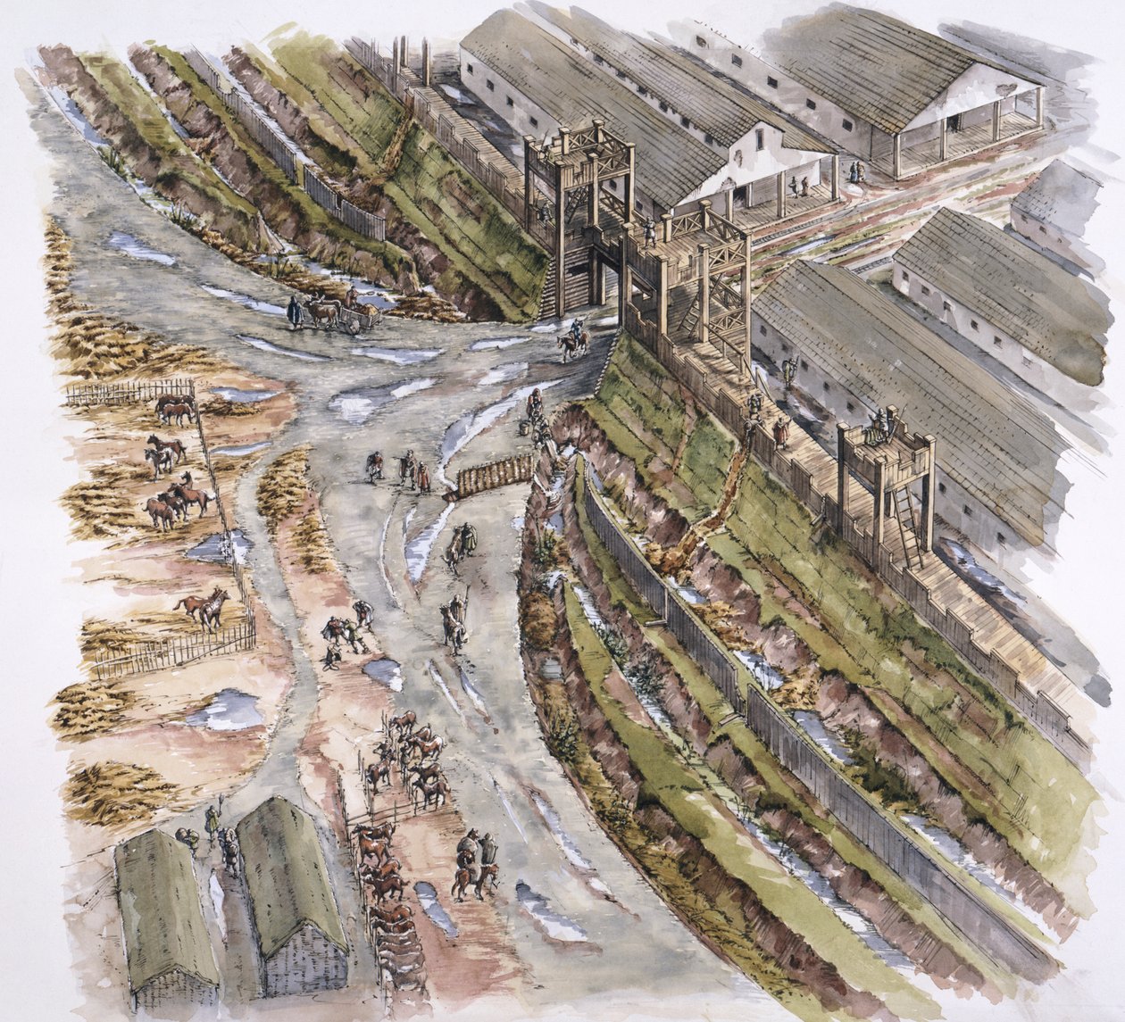 Ribchesterin roomalainen linnoitus, Lancashire, 60-70 AD, 1996 tekijältä Peter Dunn