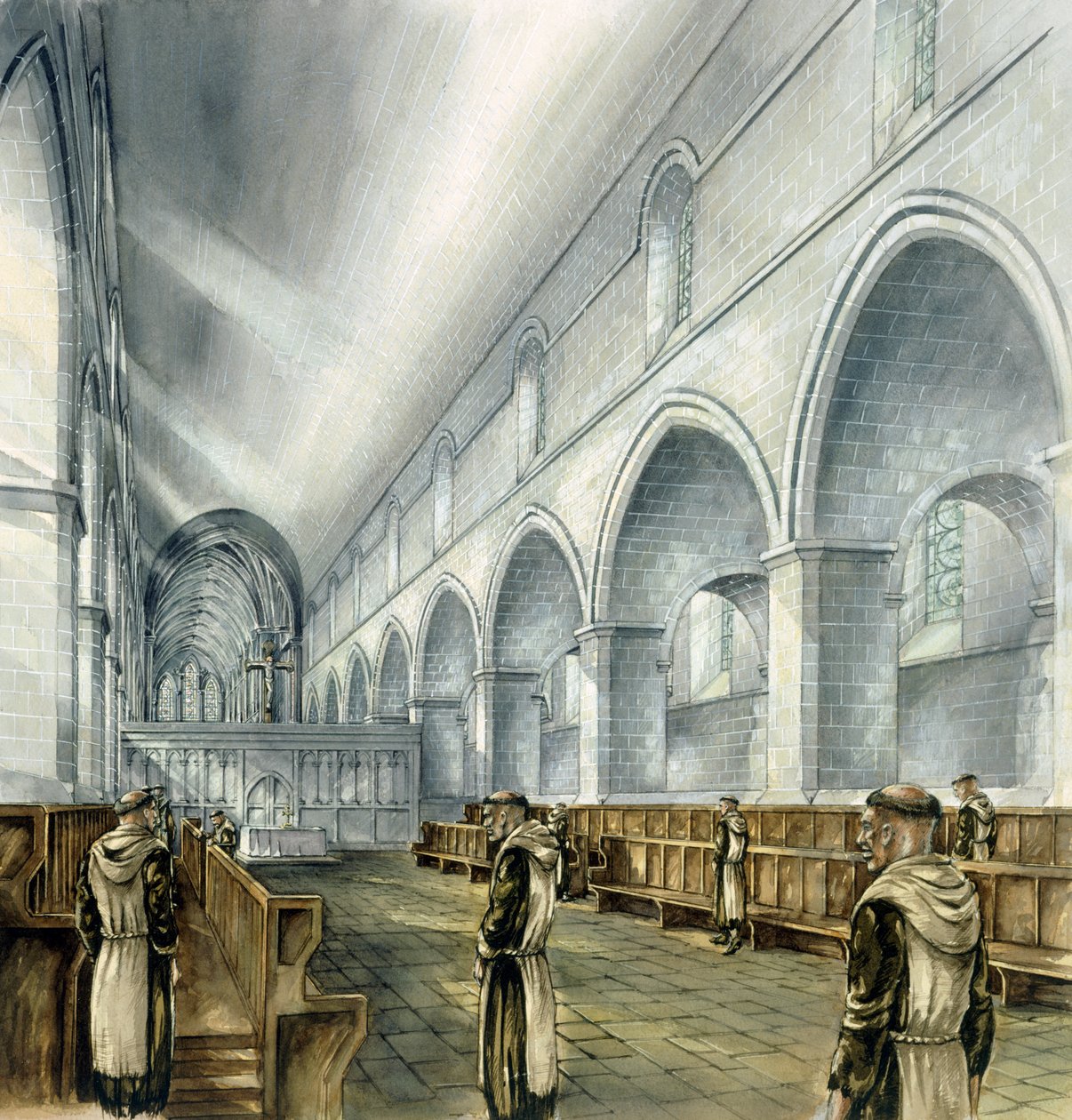 Rievaulx Abbey, 1200-luku, 1990-2010 tekijältä Peter Dunn