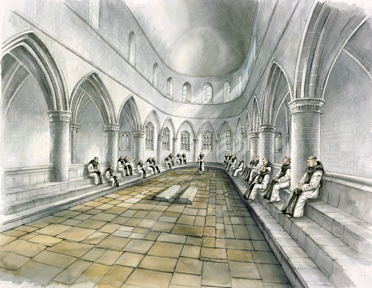 Rievaulx Abbey, 1300-luku, 1990-2010 tekijältä Peter Dunn