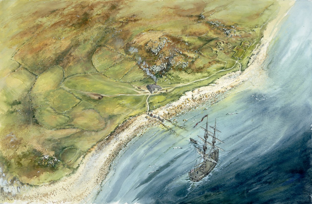 St Helenin karanteeniasema, Isles of Scilly, c1764, c1990-2010 tekijältä Peter Dunn