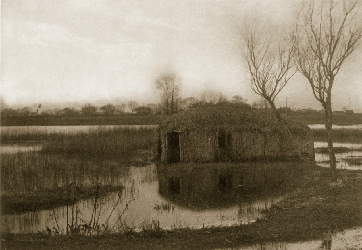 Reed Boat Home, elämä ja maisema Norfolk Broadsilla, n. 1886 tekijältä Peter Emerson und Thomas Goodall