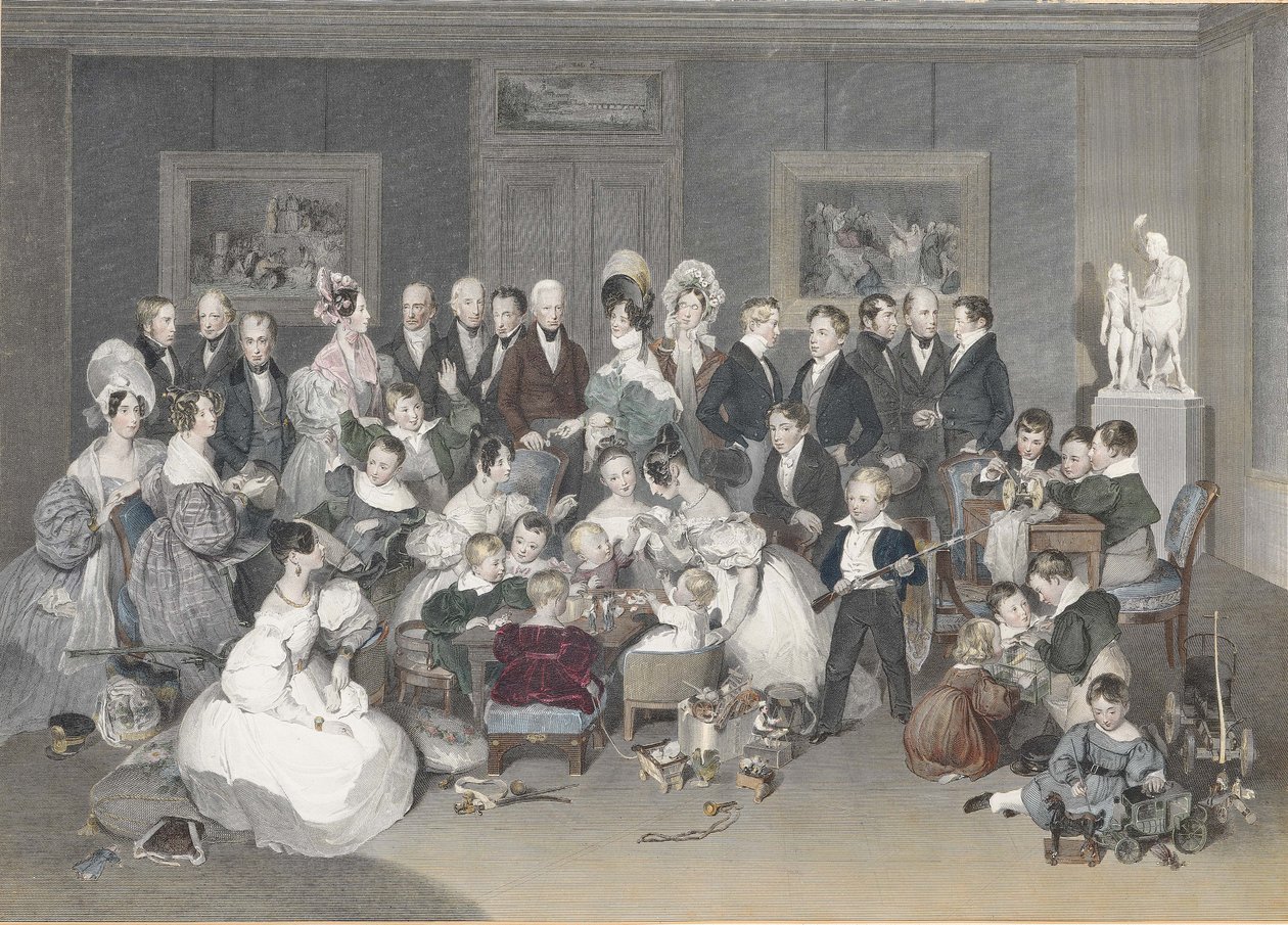 Itävallan keisarillinen perhe vuosina 1834, 1834. tekijältä Peter Fendi