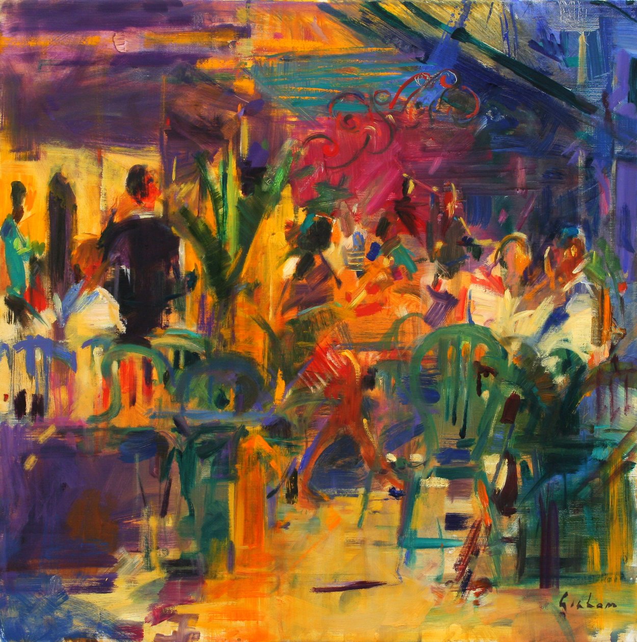 Cafe de la Place, St Paul de Vence tekijältä Peter Graham (Contemporary)