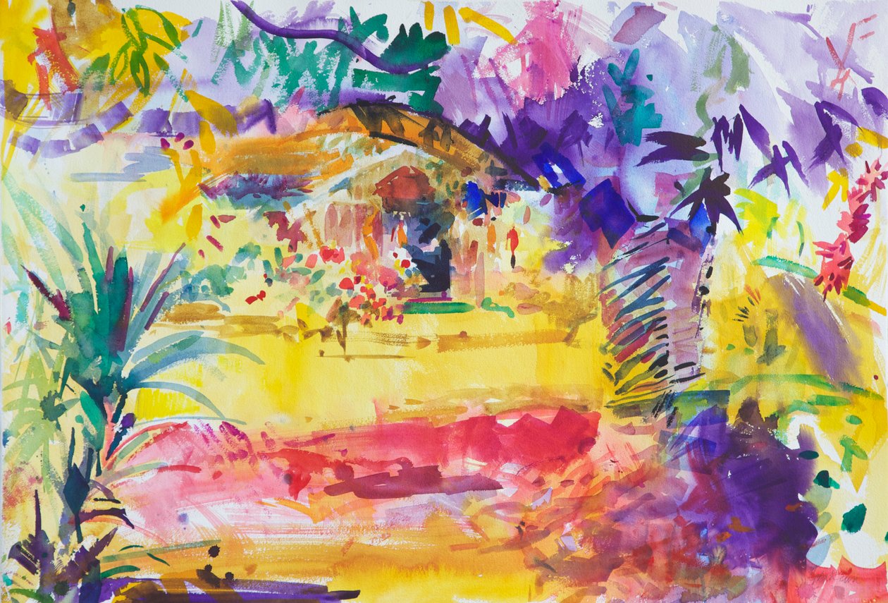 Gauguins Garden, 2011 (wc paperilla) tekijältä Peter Graham (Contemporary)