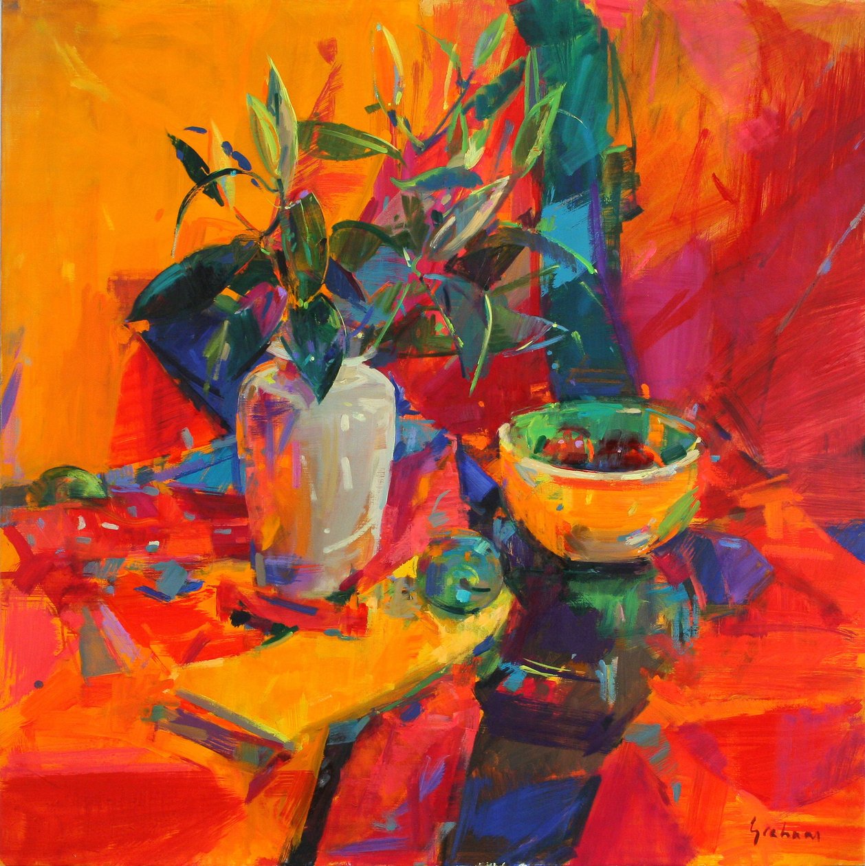Liljoja punaisella kentällä, 2012 tekijältä Peter Graham (Contemporary)