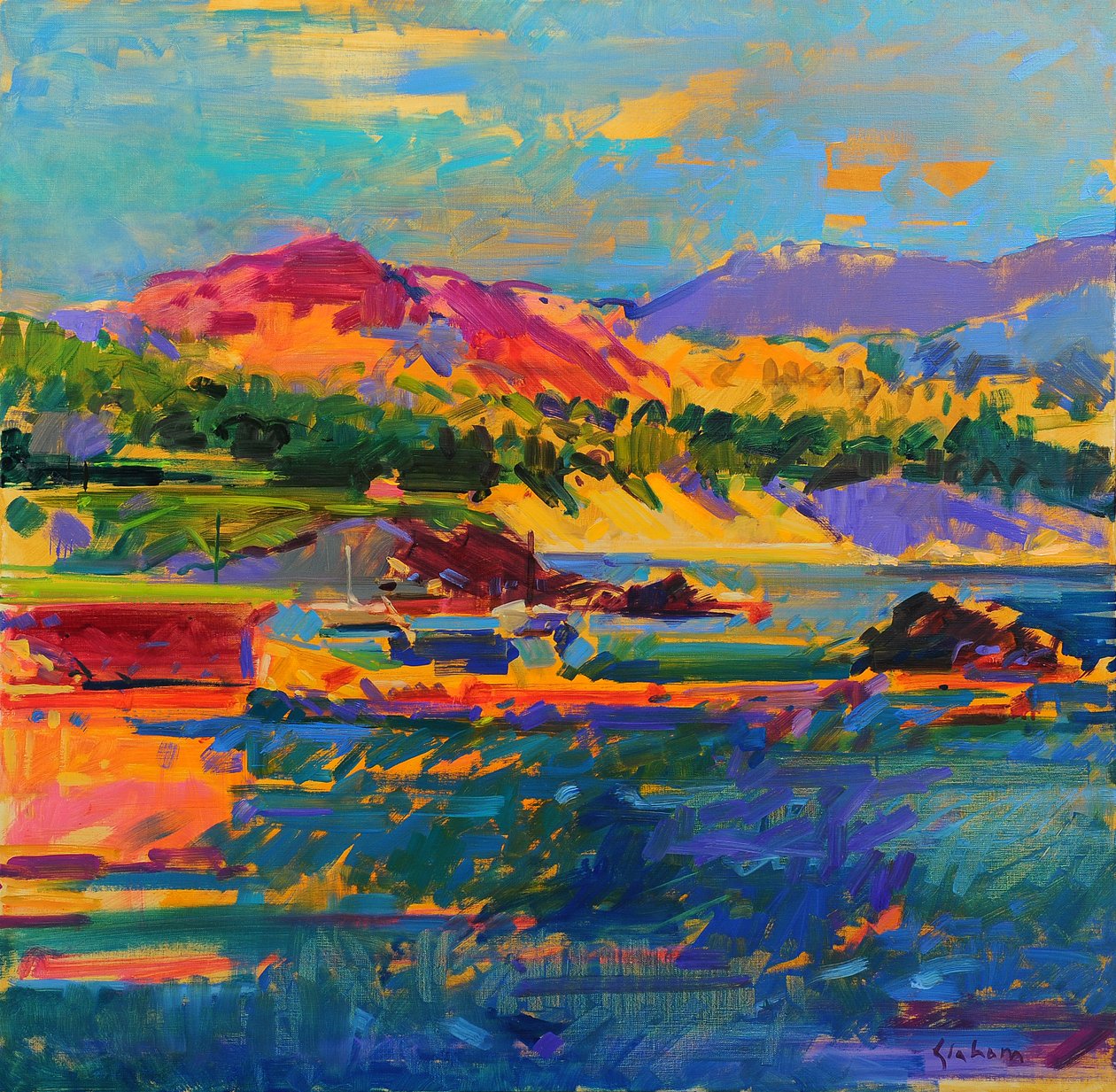 Pebble Beach kohti Carmel tekijältä Peter Graham (Contemporary)