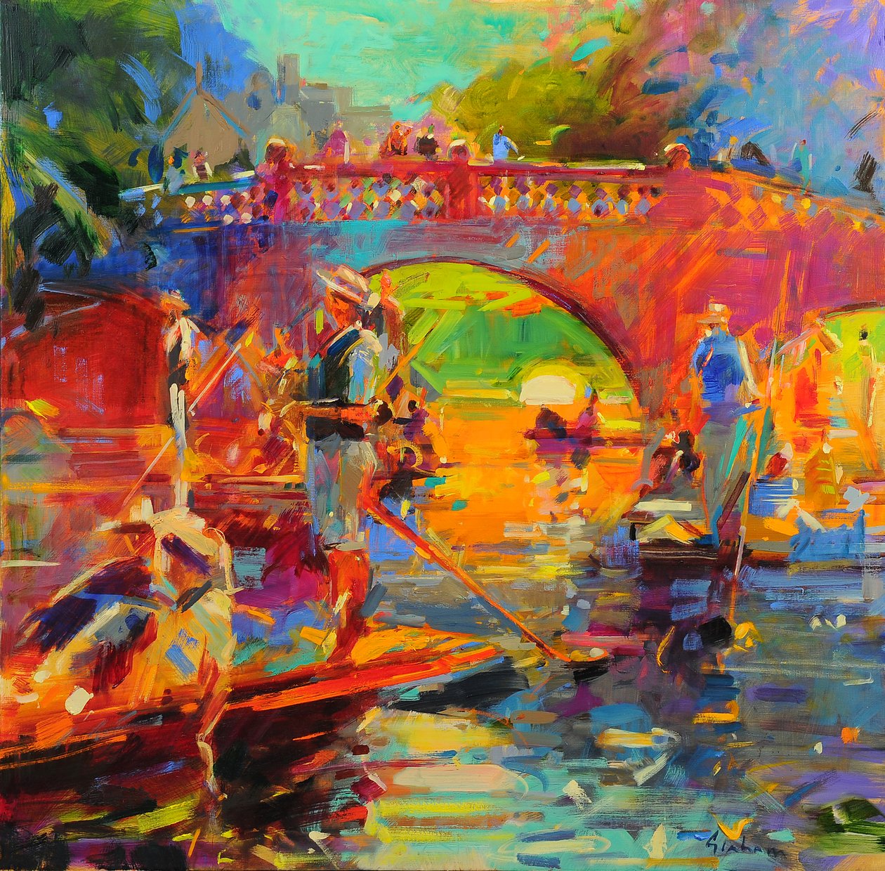 Punts, Clare Bridge tekijältä Peter Graham (Contemporary)