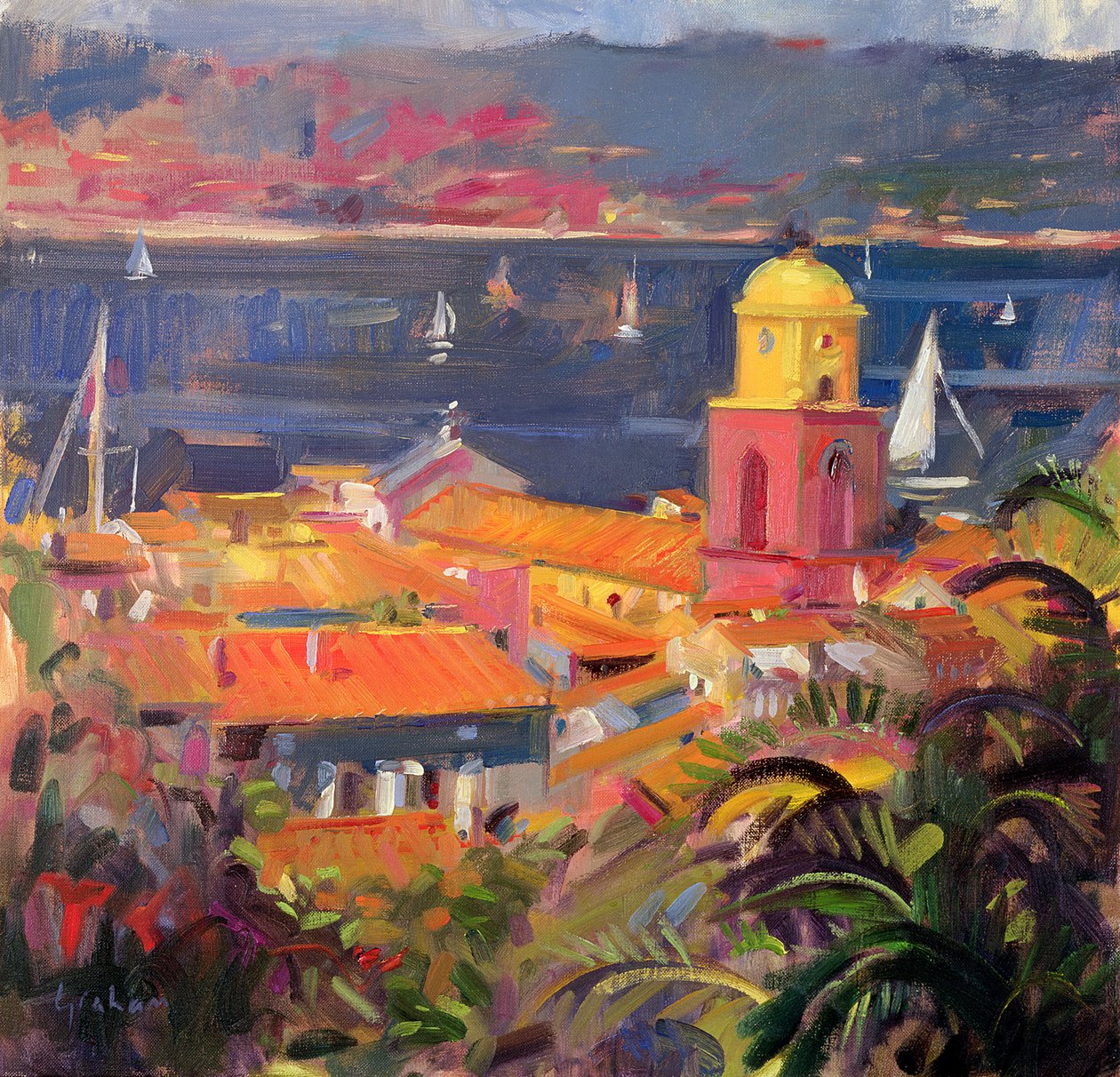 St Tropezin purjehdus, 2002 tekijältä Peter Graham (Contemporary)