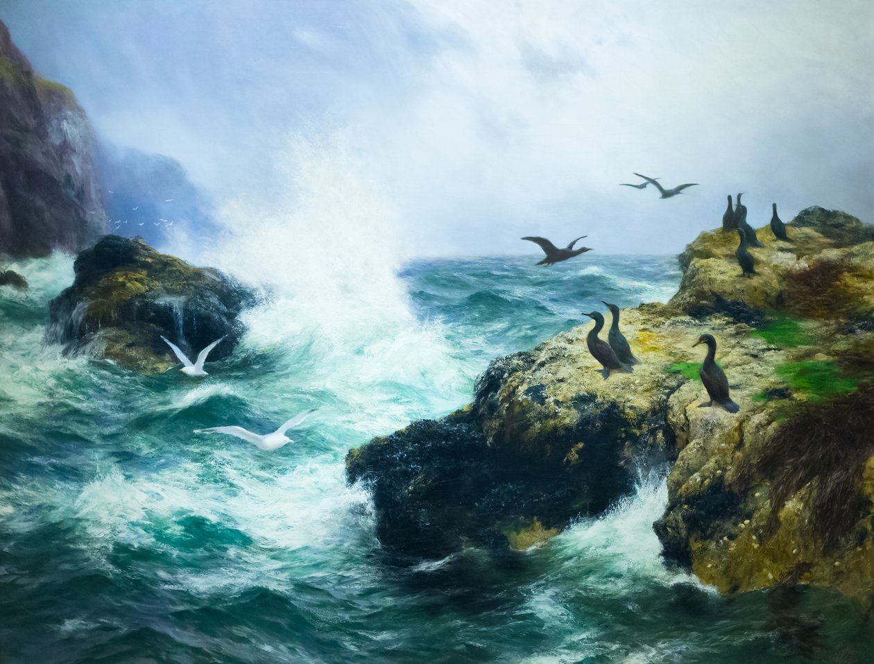 Rocky Shore (öljy kankaalle) tekijältä Peter Graham