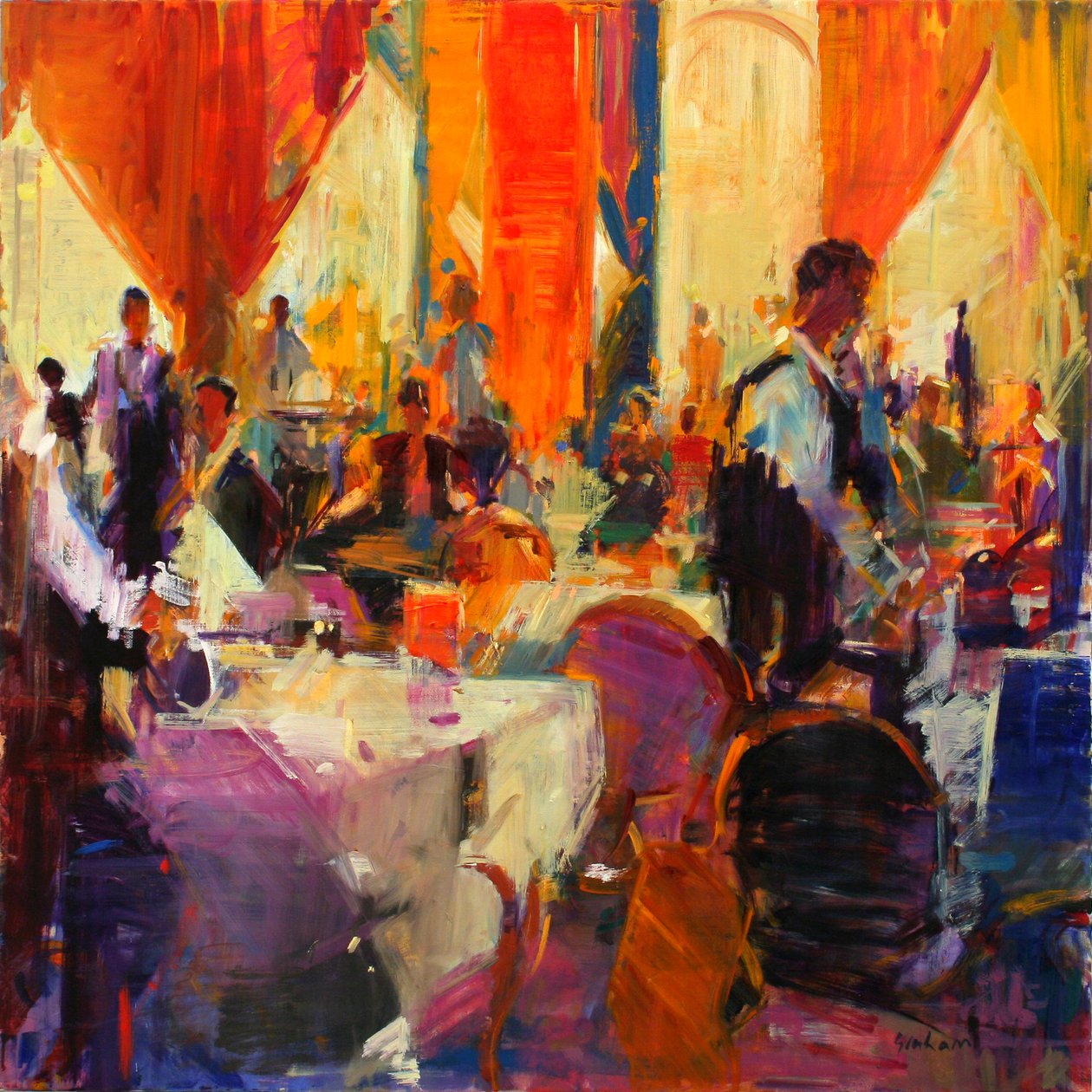 Savoy Days (öljy kankaalle) tekijältä Peter Graham