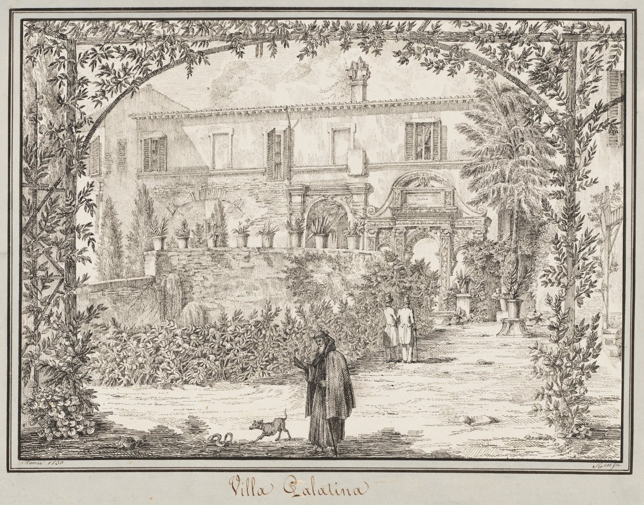 Palatinuksen huvila, 1830. tekijältä Peter Heinrich Lambert von Hess