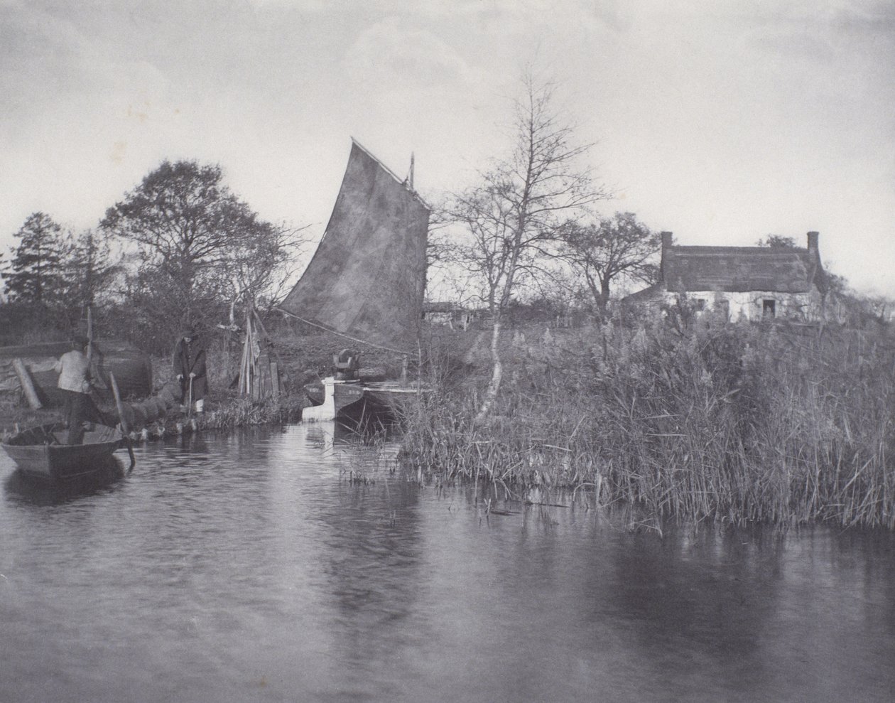 A Broadmanin mökki, n. 1885 (platinaprintti) tekijältä Peter Henry Emerson