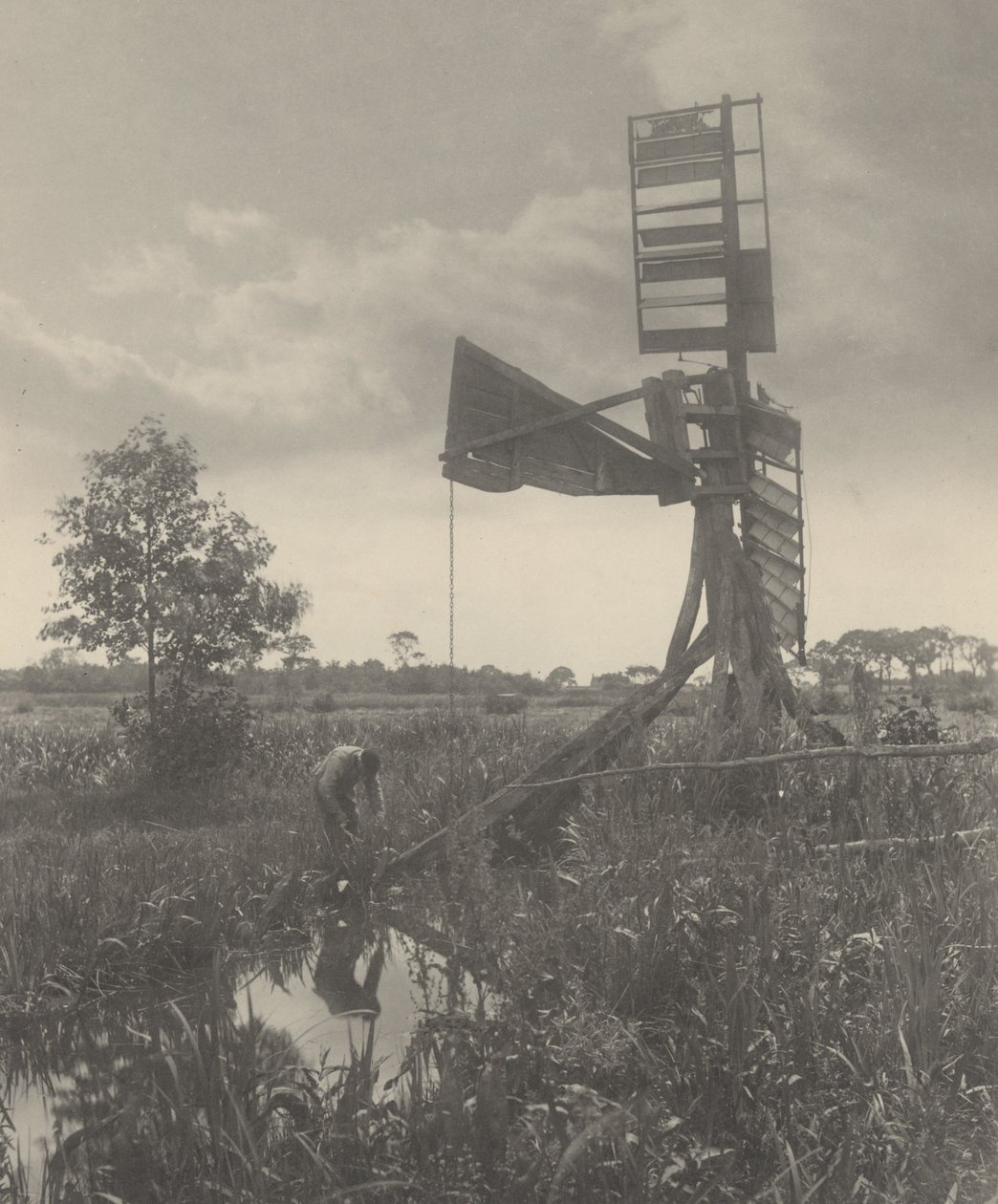 Raunioitunut vesimylly,1886 (kuva) tekijältä Peter Henry Emerson