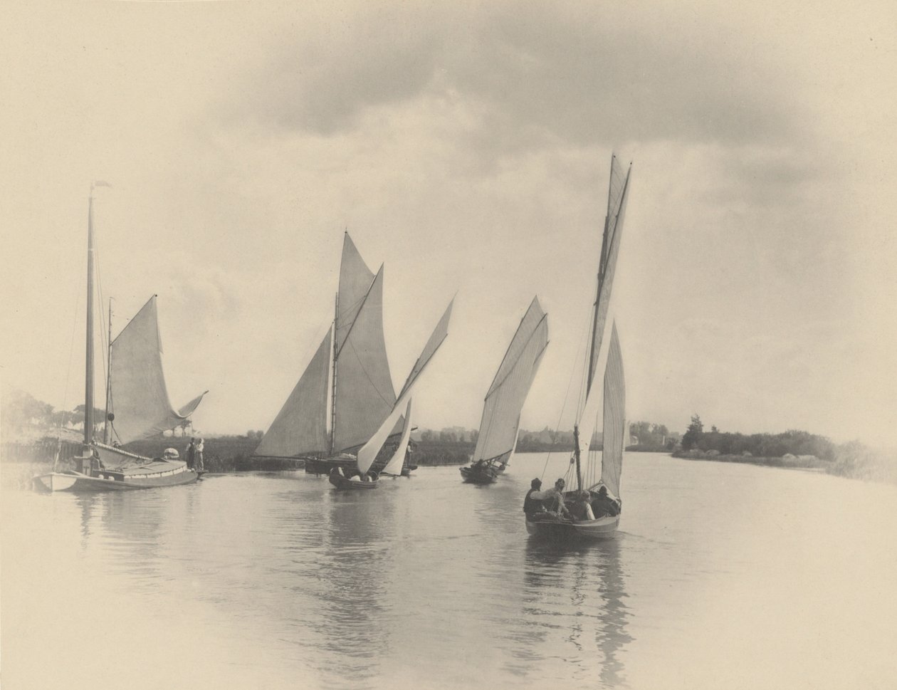 Purjehdusottelu Horningissa,1885 (kuva) tekijältä Peter Henry Emerson
