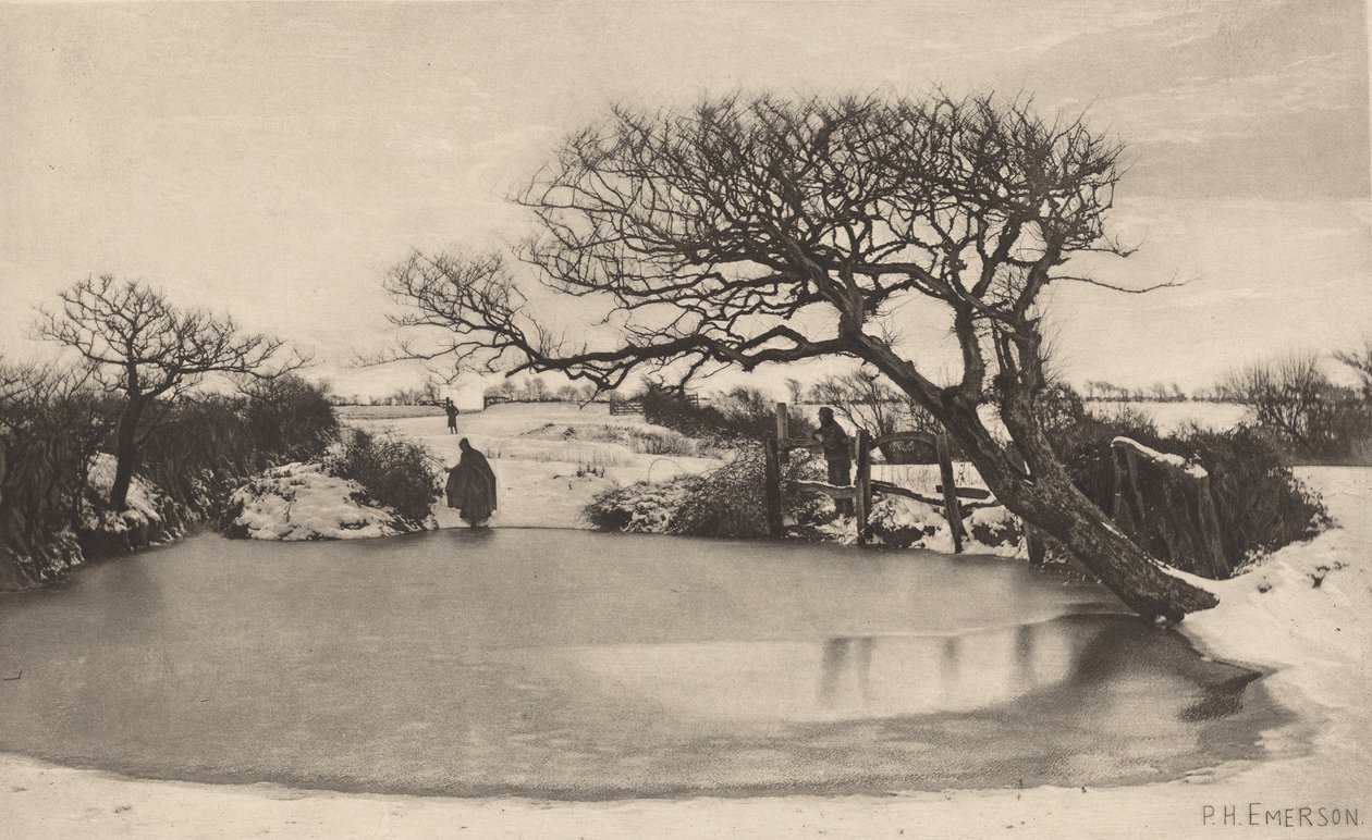 Talviaamu,1887 (kuva) tekijältä Peter Henry Emerson