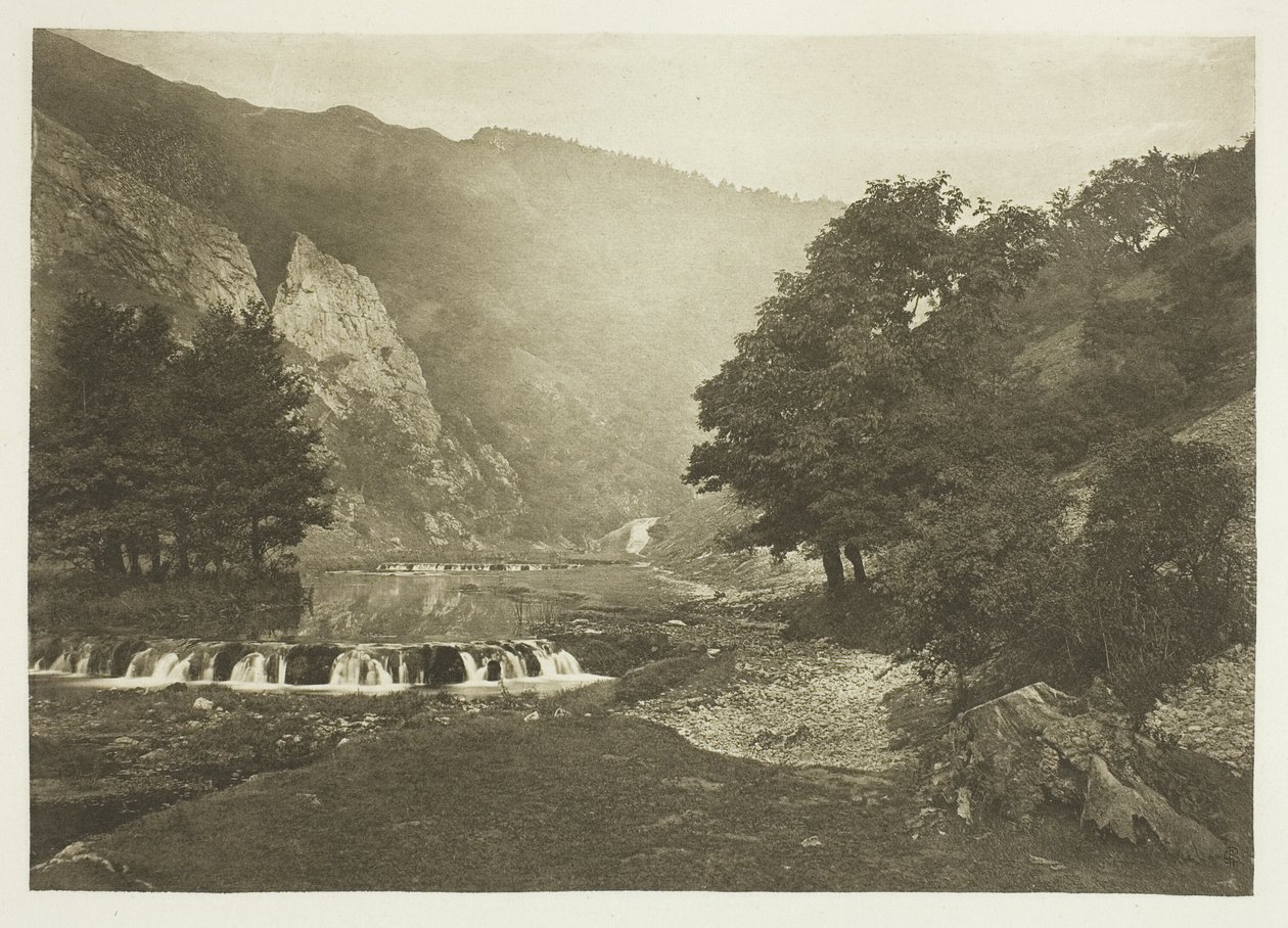 Dove Dalen sisäänkäynti, Derbyshire tekijältä Peter Henry Emerson