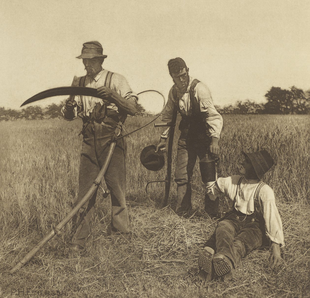 In the Barley-Harvest, Suffolk, 1888 (syväpaino) tekijältä Peter Henry Emerson