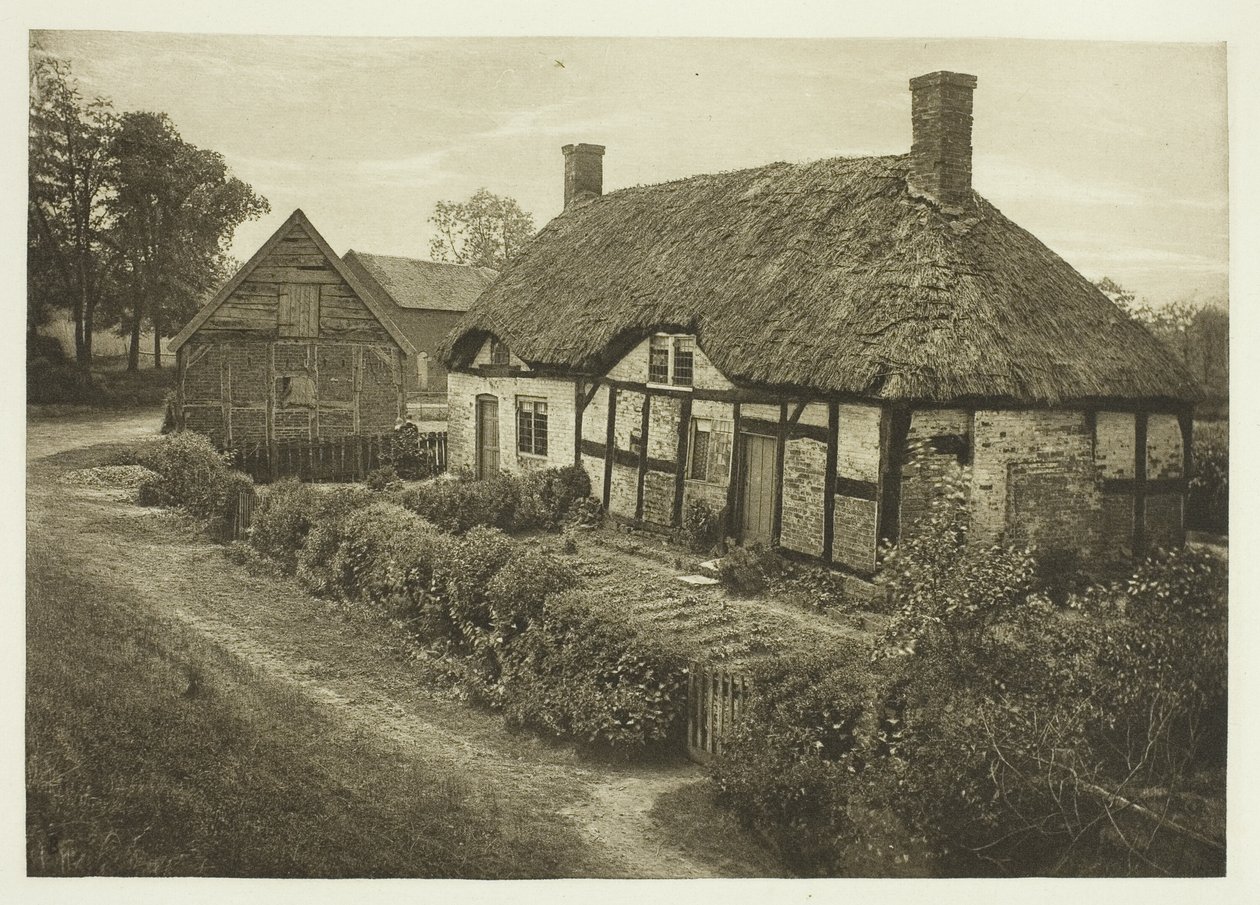 Izaak Waltonin talo Shallowfordissa, Staffordshiressä. tekijältä Peter Henry Emerson