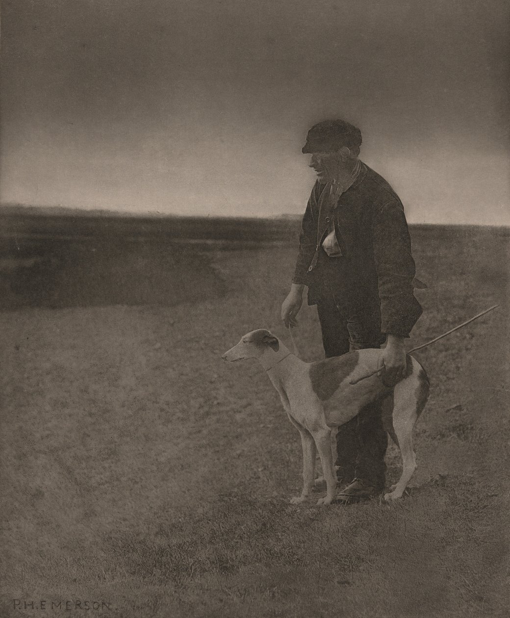 Salametsästäjä-Jänis näkymässä,1888 (kuva) tekijältä Peter Henry Emerson
