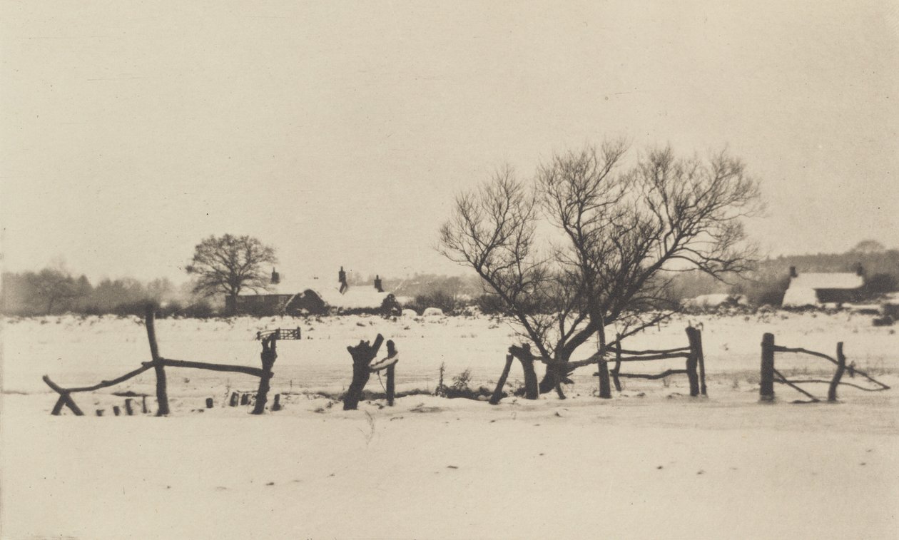 The Snowy Marshlands, 1890-1891, painettu 1893. tekijältä Peter Henry Emerson