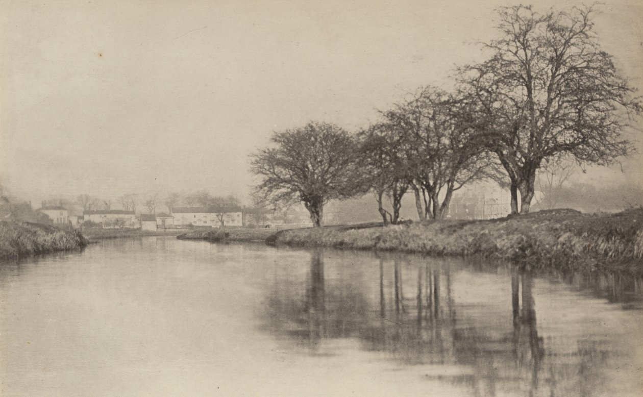 Kylä joen rannalla,1890-1891, painettu 1893 (kuva). tekijältä Peter Henry Emerson