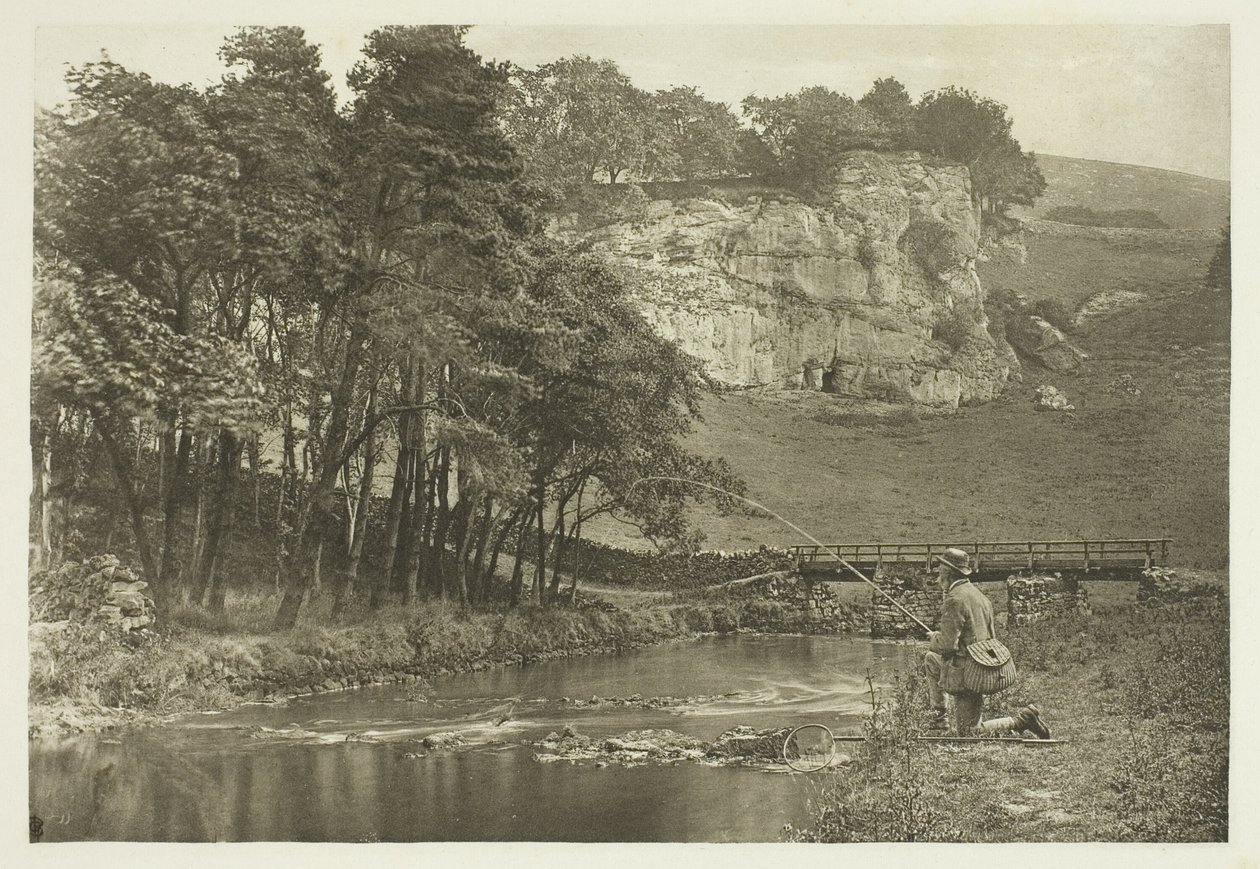 Wolfscoten silta ja Franklyn Rock, Beresford Dale tekijältä Peter Henry Emerson